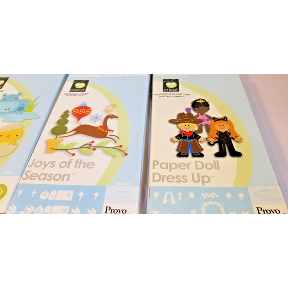 Cricut Cartridge Lot Of 8 /Critter/Paper Doll/Beach/Joy of the Season/Garden + - Picture 4 of 6